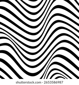 Structured Undulating Stripe Design . Can Be Used for Editorial Layouts, Abstract Brochures, or Art-Driven Stationery Templates