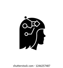 Structuring black icon, vector sign on isolated background. Structuring concept symbol, illustration 