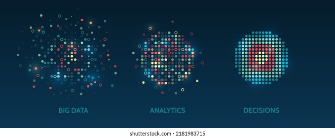 Structuring the flow of information. Data analytics concept. Futuristic file organized. Sorting a large amount of data on a dark background. 