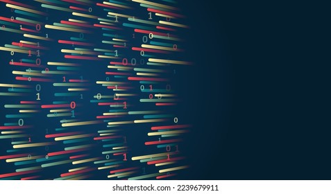 Structuring the flow of information. Data analytics concept. Sorting a large amount of data on a dark background. Big data visualization. Futuristic network or business analytics.