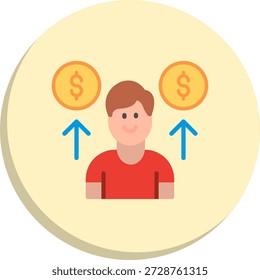 Luchar icono de estilo de círculo plano