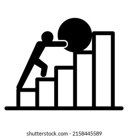 Struggle icon design, vector illustration, best used for presentations