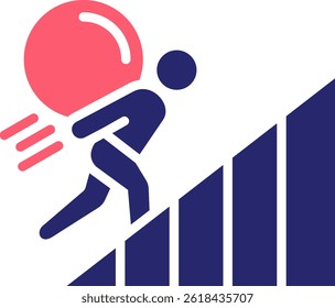 Struggle Icon Fill Vector Illustration