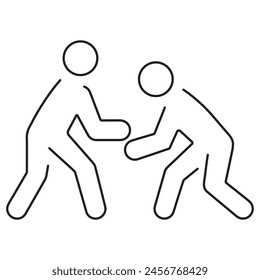 struggle icon isolated on white background, vector illustration.