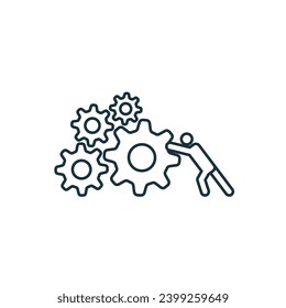 Struggle icon. Monochrome simple sign from challenges collection. Struggle icon for logo, templates, web design and infographics.