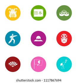 Struggle icons set. Flat set of 9 struggle vector icons for web isolated on white background