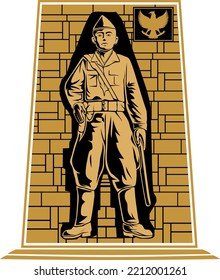 struggle monument in nganjuk vector
