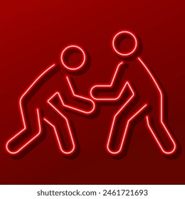 struggle neon sign, modern glowing banner design, colorful modern design trend. Vector illustration.