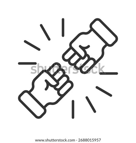 Struggle Outline Icon Vector Illustration