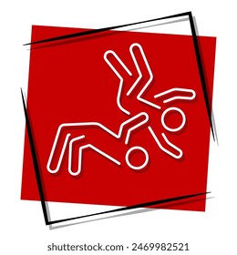 struggle red banner. Vector illustration.