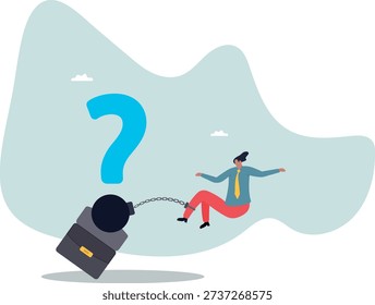 Struggle with unanswered question, problem or difficulty, hard questions or unsolvable quest.human life and situation.