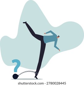 Struggle with unanswered question, problem or difficulty, hard questions or unsolvable quest. human life and situation.