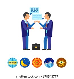 Struggling business opponents icon
