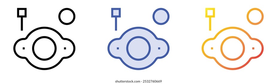 strut mounting icon. Linear, Blue Fill and Gradient Style Design Isolated On White Background