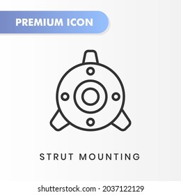 strut mounting icon for your website design, logo, app, UI. Vector graphics illustration and editable stroke. strut mounting icon outline design.