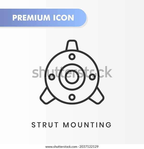 strut mounting icon for your website\
design, logo, app, UI. Vector graphics illustration and editable\
stroke. strut mounting icon outline\
design.