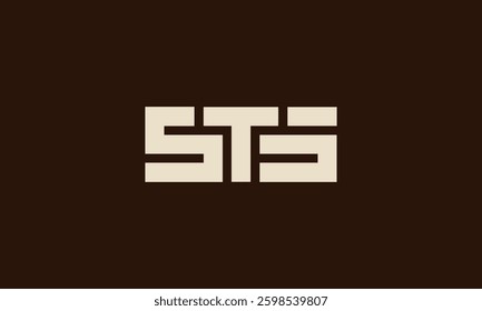STS monogram vector logo design