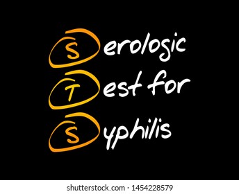 STS - Serologic Test for Syphilis acronym, medical concept background
