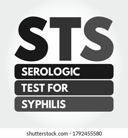 STS - Serologic Test for Syphilis acronym, medical concept background