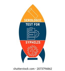 STS - Serologic Test for Syphilis acronym. medical concept background.  vector illustration concept with keywords and icons. lettering illustration with icons for web banner, flyer, landing 