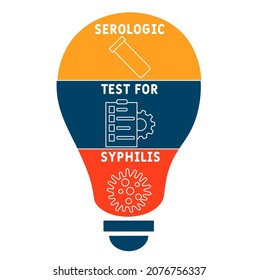 STS - Serologic Test for Syphilis acronym. medical concept background.  vector illustration concept with keywords and icons. lettering illustration with icons for web banner, flyer, landing 