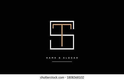 Monogramm für abstrakte Logos für ST,TS,S,T