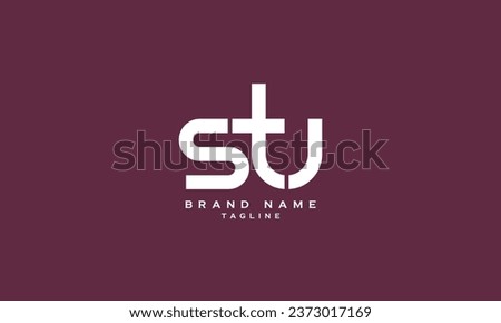 STU, SUT, TSU, TUS, UTS, UST, Abstract initial monogram letter alphabet logo design