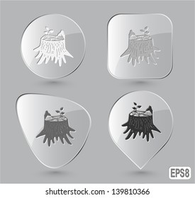 Stub. Glass buttons. Vector illustration.