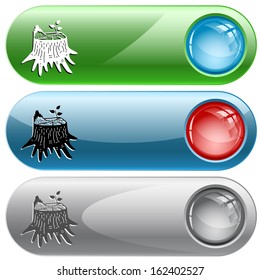 Stub. Vector internet buttons.