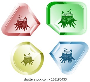Stub. Vector sticker.