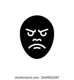 Stubborn Face with Tight Lips Showing Determination and Defiance