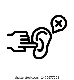 stubborn line icon illustration vector graphic. Simple element illustration vector graphic, suitable for app, websites, and presentations isolated on white background