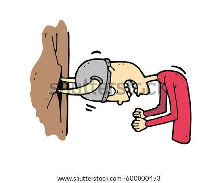 Stubborn purposeful uncompromising man never gives up and prefers not to avoid obstacles but go right through it, breaking all the barriers on the way to his goal