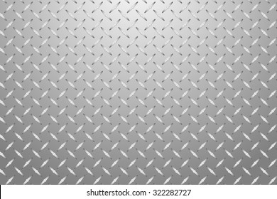 Stucco embossed aluminum sheet vector background. Grey background with light at the upper edge of the vector.