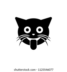 stuck out  cat icon. Element of emotions icon for mobile concept and web apps. Detailed stuck out  cat icon can be used for web and mobile on white background