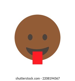 Stuck out tongue. funny yellow emoticon. realistic emoticon. 3D emoticon for web. for emoticon characters design collection. for web interface