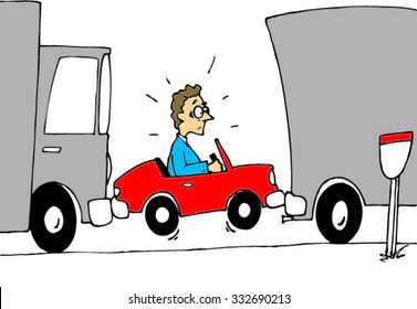 Stuck Traffic Stock Vector (Royalty Free) 332690213 | Shutterstock