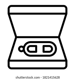 Stud button icon in modern line style 