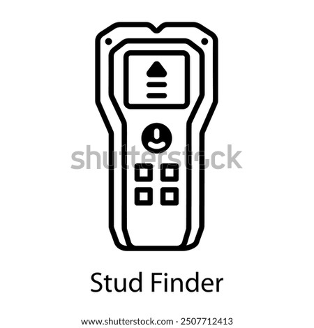 Stud finder icon in line style 