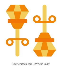 Stud Jewelry lifestyle icon illustration