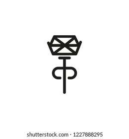 Stud line icon.  Handmade, gemstone, crystal. Jewelry concept. Vector illustration can be used for topics like elegance, accessory, shop