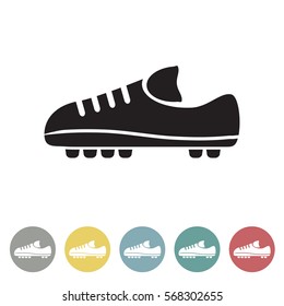 Stud Shoe Icon Set.Vector Illustration
