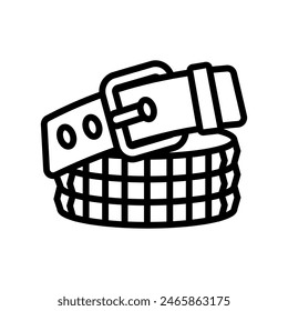 studded belt emo line icon vector. studded belt emo sign. isolated contour symbol black illustration