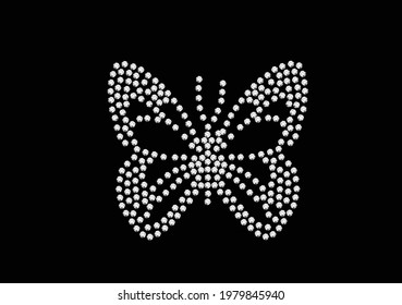 studded butterfly butterfly crystal  bear rhinestone hotfix strass diamond silver glitter bright shine  swaroski