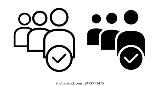 Student Absence, attendance of participants in Outline and Glyph Icon