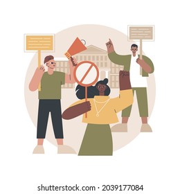 Student Activism Abstract Concept Vector Illustration. Campus Activism, Political And Environmental Change, Economic And Social Movement, Student Group, Social Media Posting Abstract Metaphor.