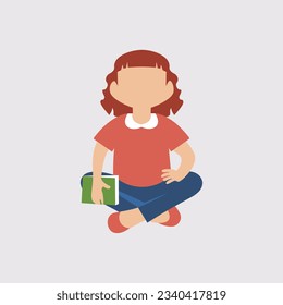 Student activity flat illustration vector element