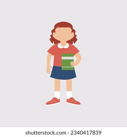 Elemento vector de ilustración plana de actividad estudiantil