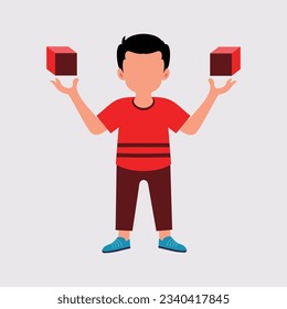 Student activity flat illustration vector element