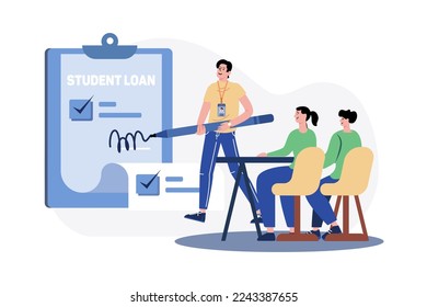 Estudiante Solicitando Préstamo Estudiantil